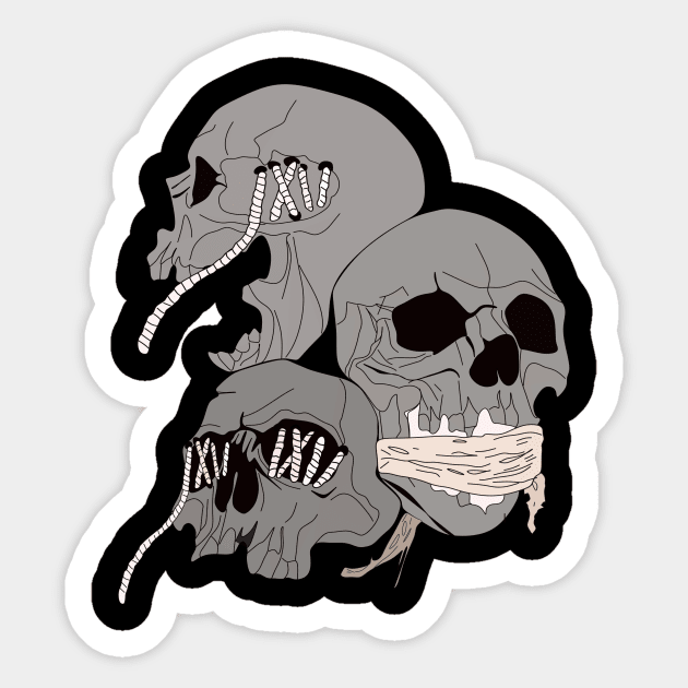 3 skulls Sticker by Happydesign07